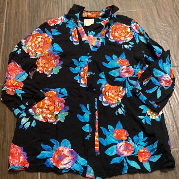 Maeve Tops - COPY - Maeve floral button up blouse